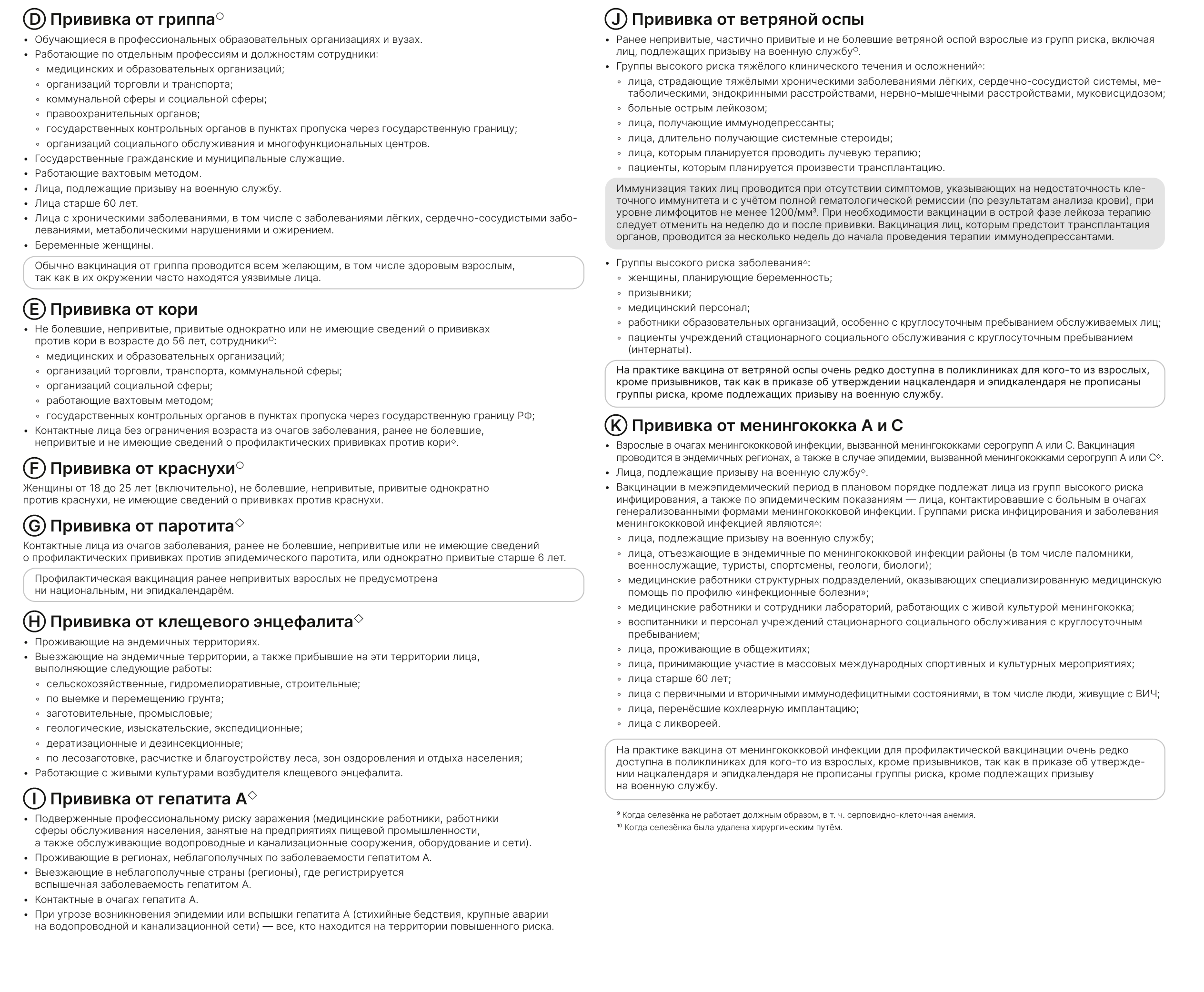 Прививки, которые в России предоставляются бесплатно